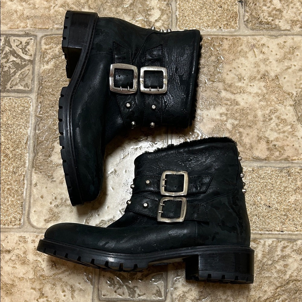 Ross & Snow Stefan’s SP Shearling Lined Moto Boots